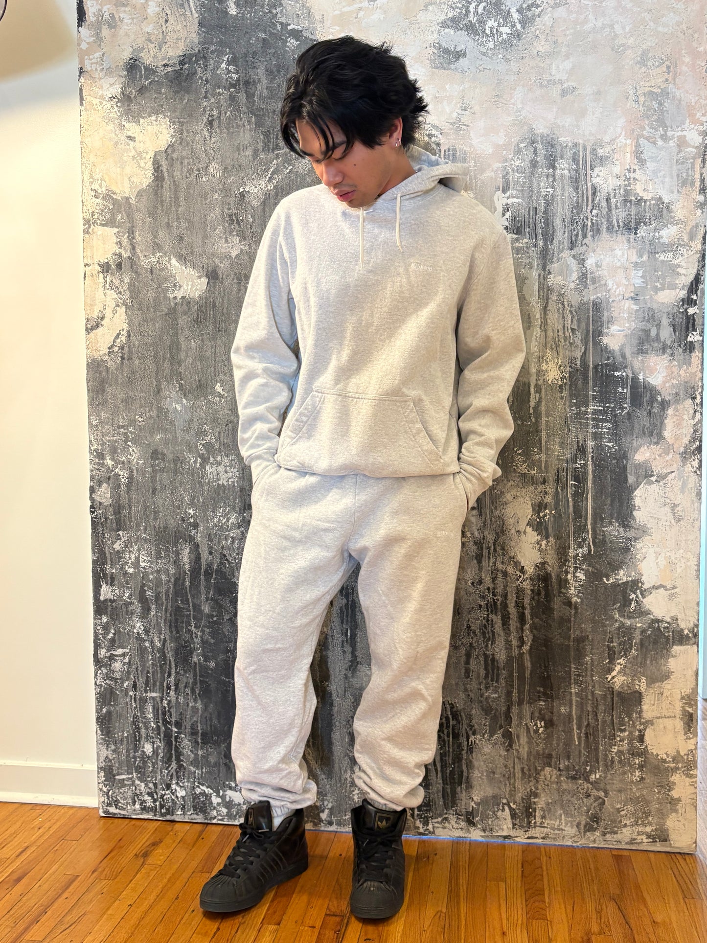 (M) JJJOUND Hoodie Sweatpants Set - Grey
