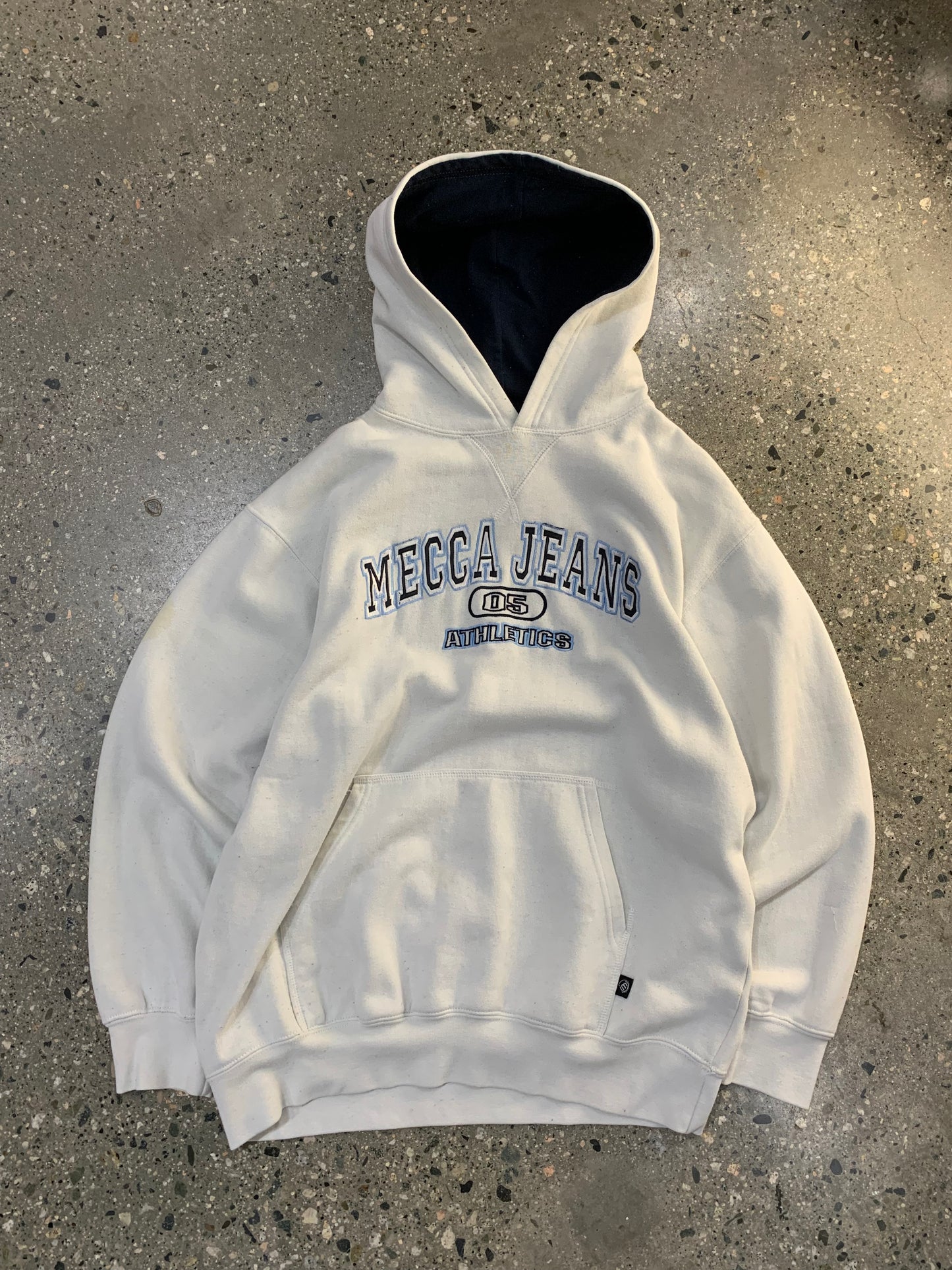 (L/XL) 00's Mecca Jeans Athletics Patch Hoodie