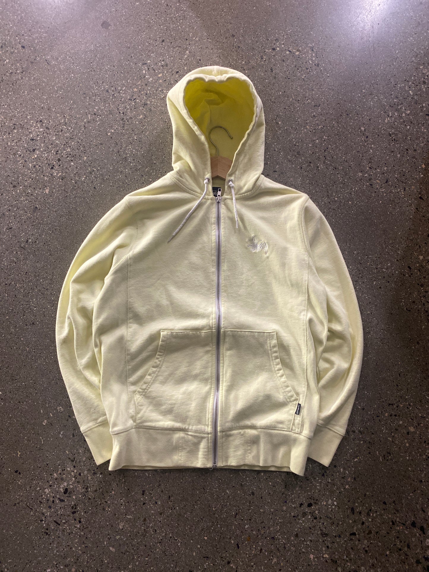 (Womens S) Stussy Bright Yellow Zip