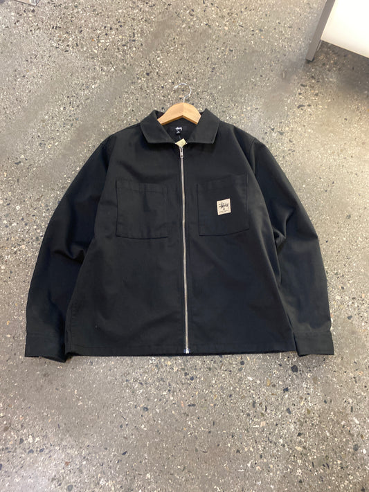 (S) Stussy Workgear Black Zip Jacket