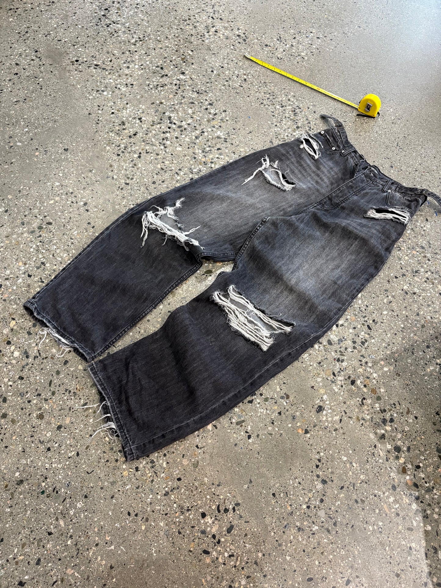 (29”) Balenciaga Unifit Baggy Distressed Denim