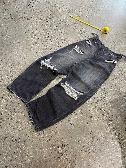 (29”) Balenciaga Unifit Baggy Distressed Denim