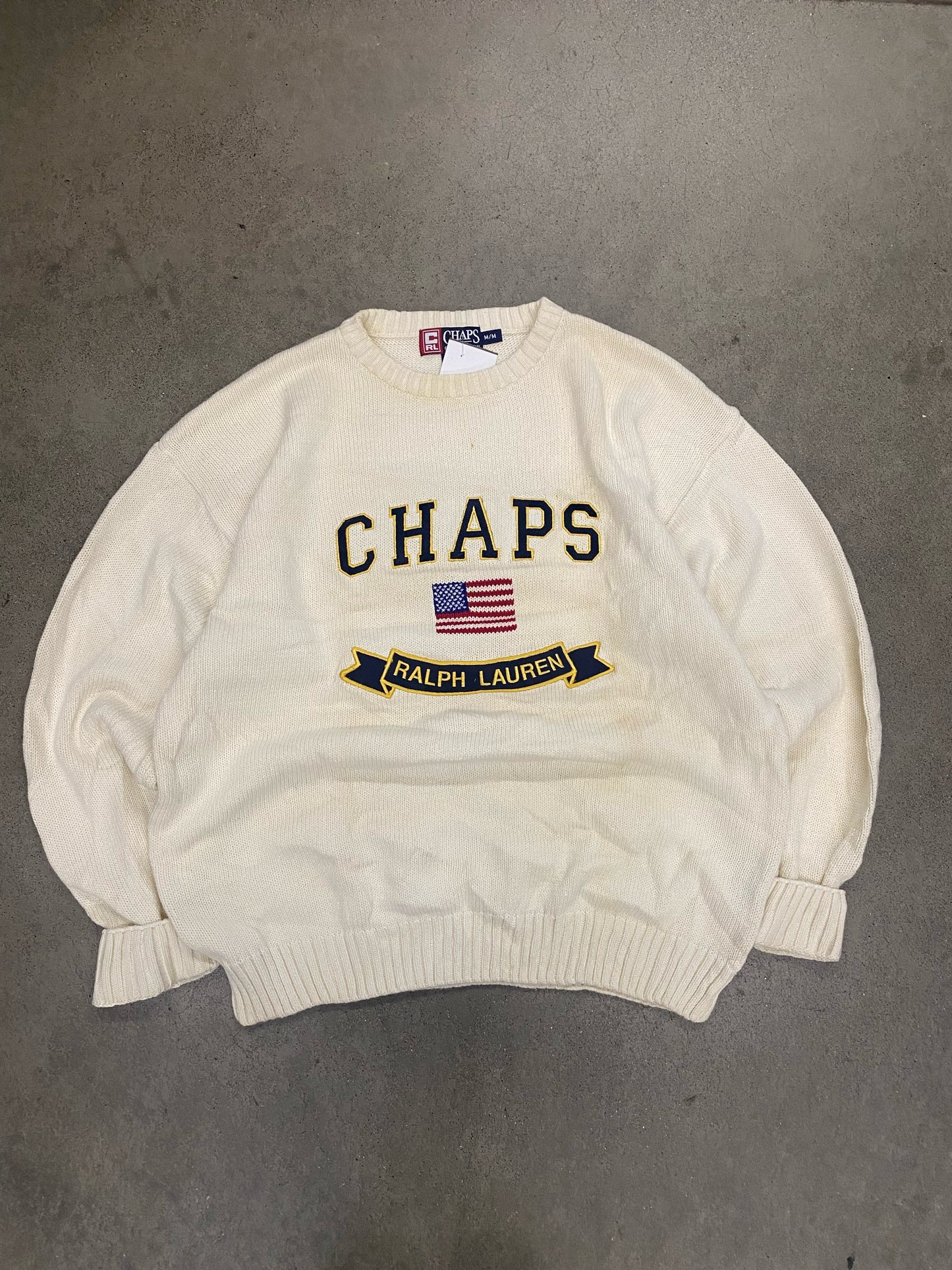 (M) Chaps RL Big Flag Knit