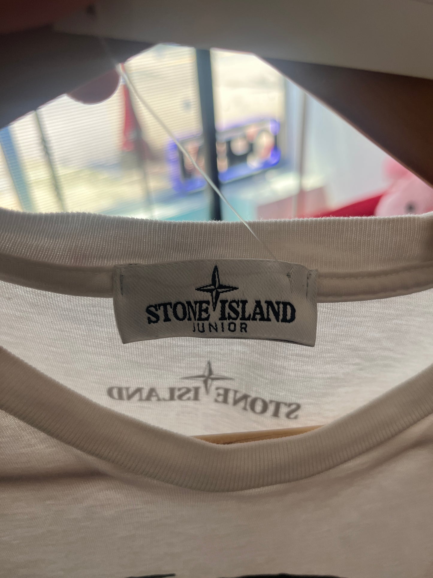 (XS) Stone Island White Tee ( light stains)