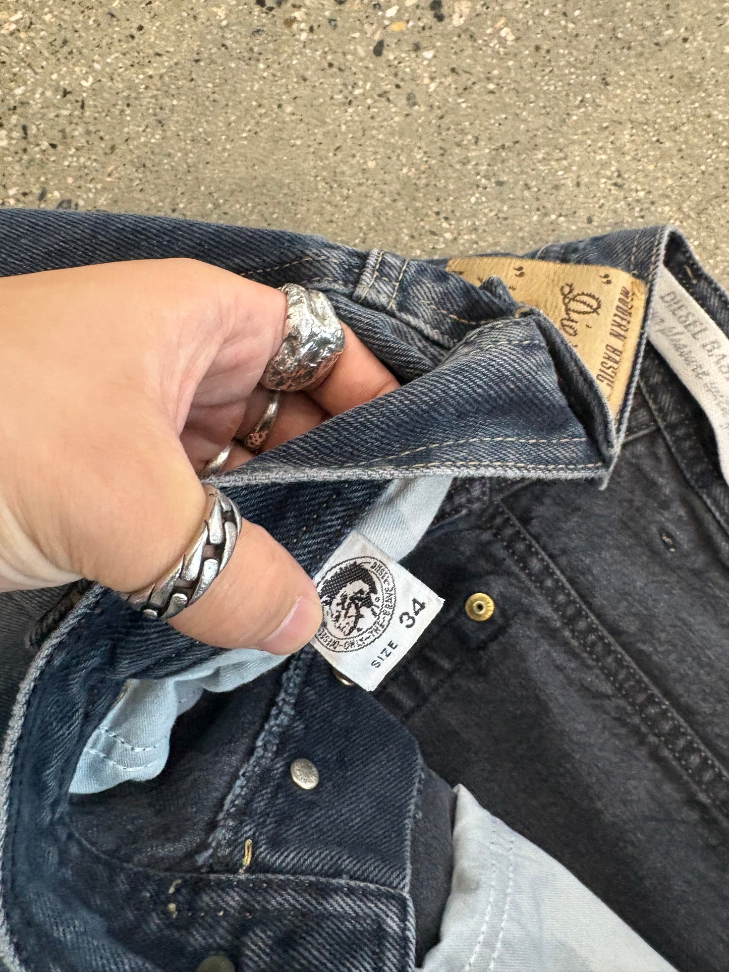 (34”) Diesel Enzyme Wash Denim