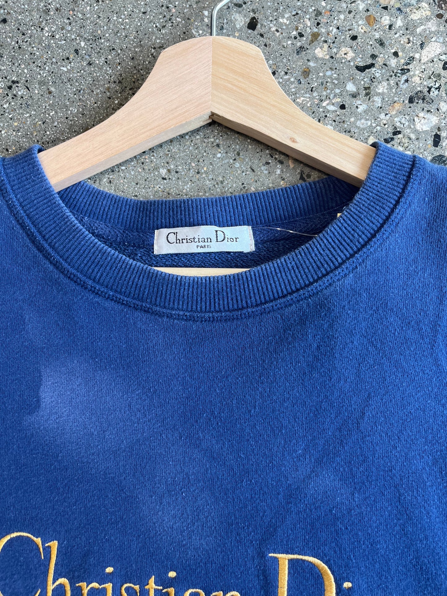(Large) 90s Navy Christian Dior Paris Crewneck