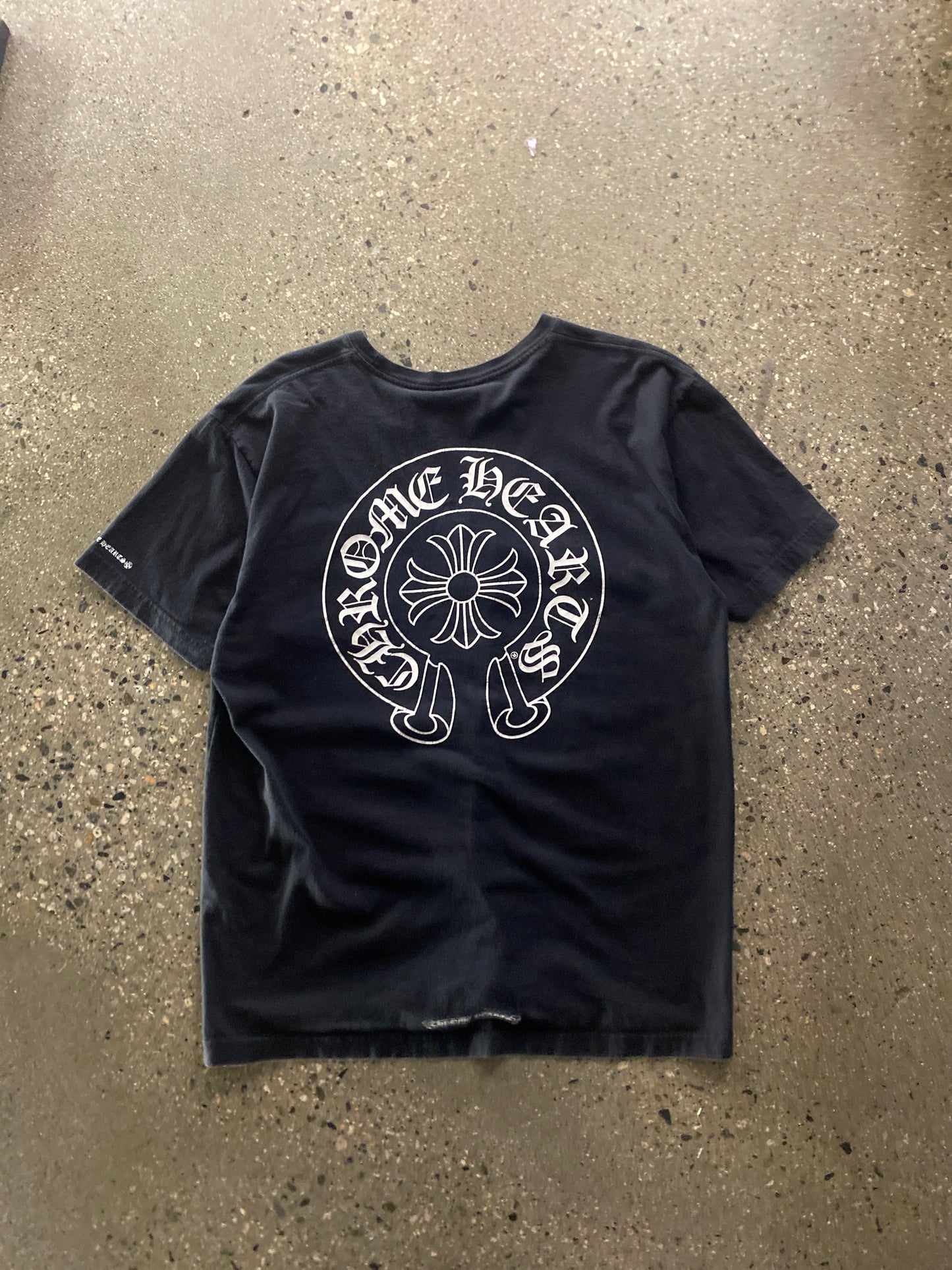 (L/XL) Doublesided Horseshoe Chrome Hearts Tee