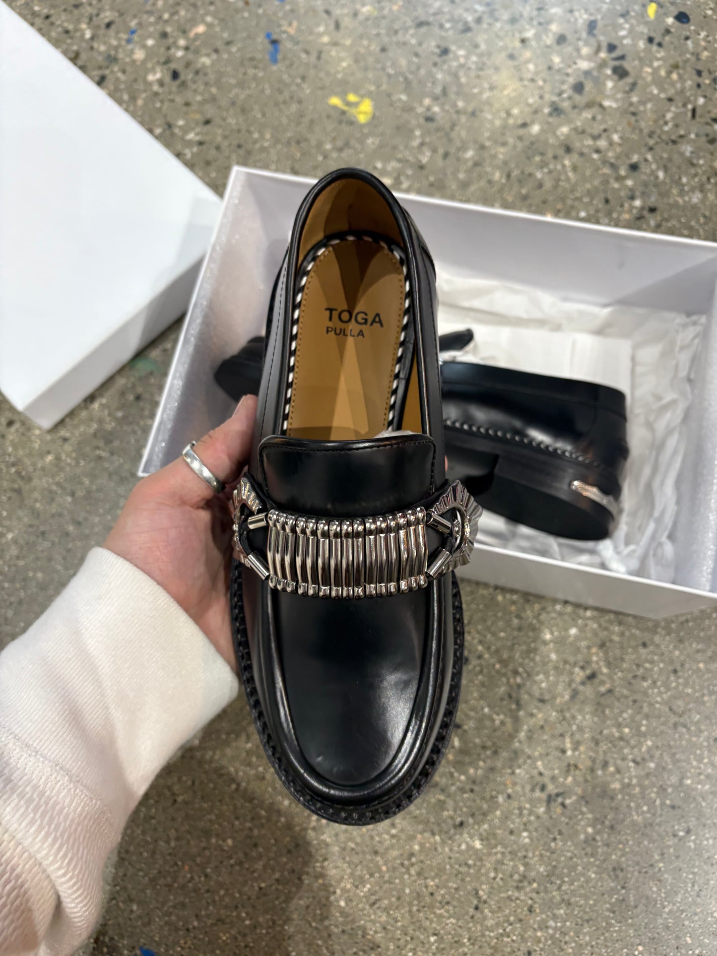 (EU36) Toga Pulla Black Loafers *retail $580