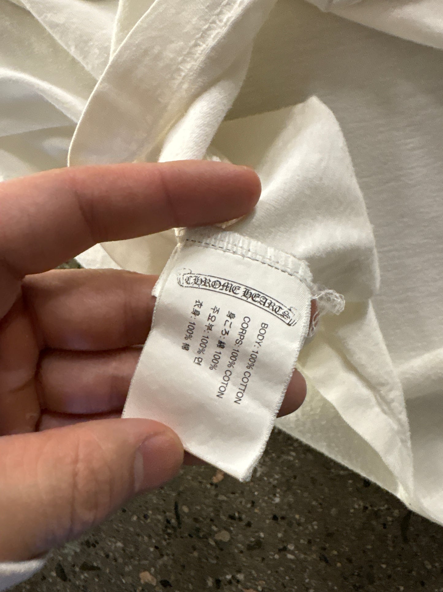 (M) 2010 White Cross Chrome Hearts Tee