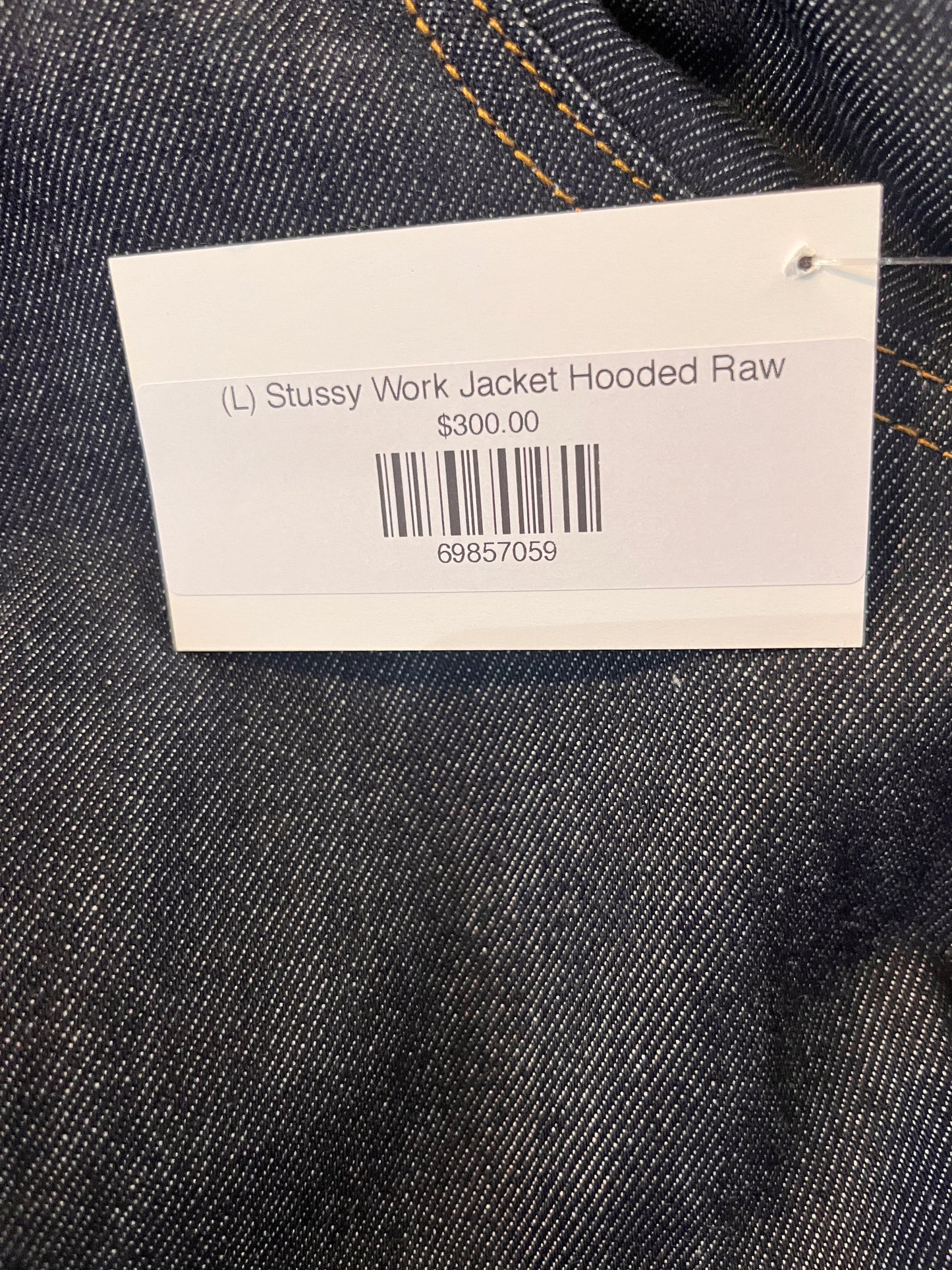 (L) Stussy Work Jacket Hooded Raw