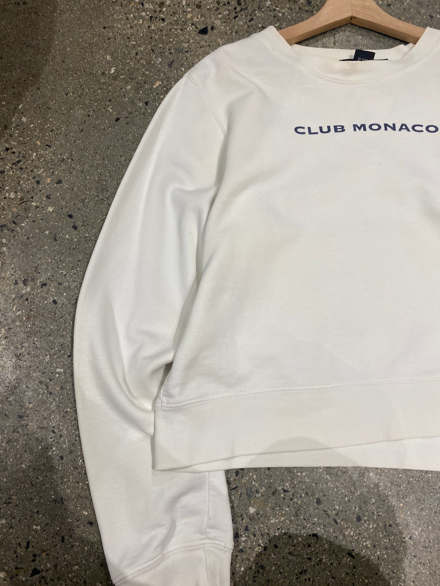 (Womens L) 90s Cropped Club Monaco Crewneck