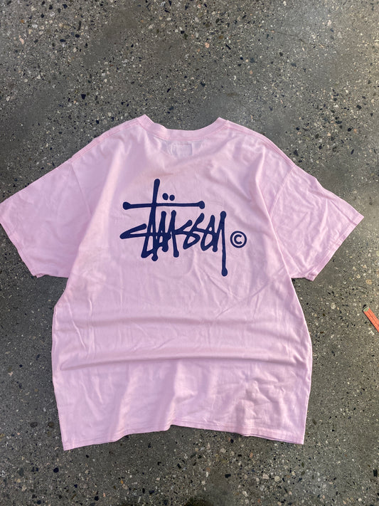 (L/XL) Stussy Pink Script
