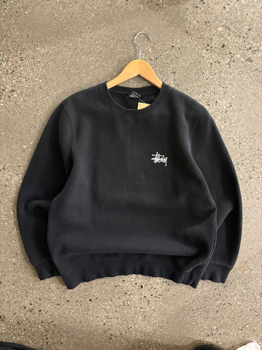 (s) Stussy Black Script Crewneck