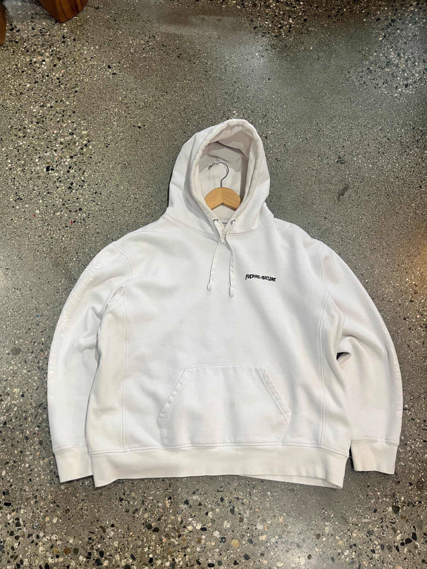 (L) F*cking Awesome White Hoodie