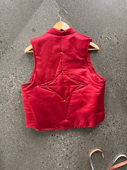 (XS) 1/1 Red Utility Vest Cropped Prada Style