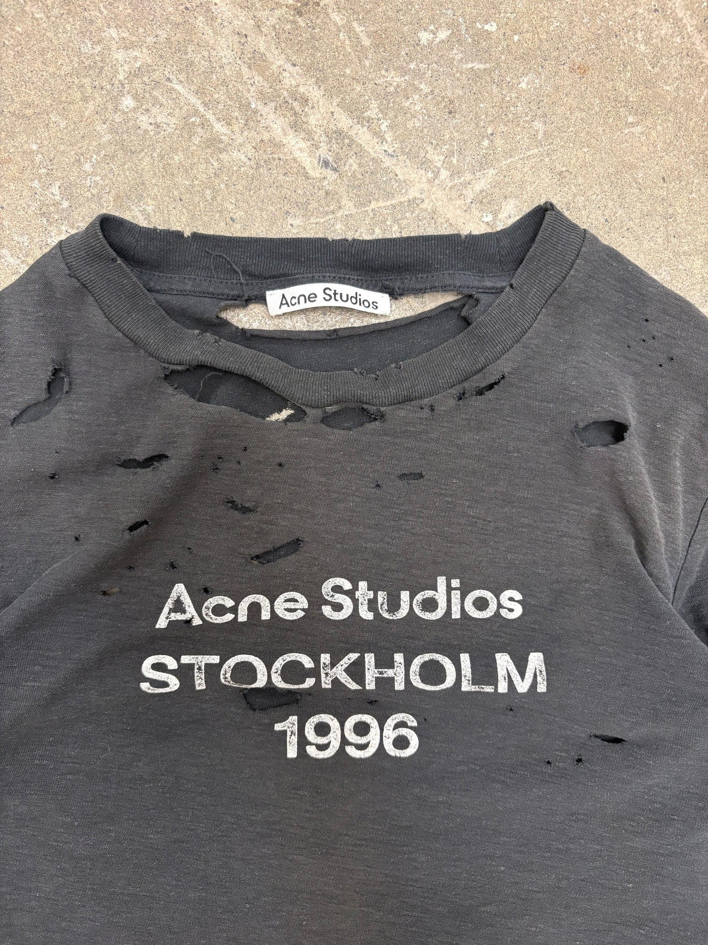 Acne Studios Stockholm Staple Tee Distressed