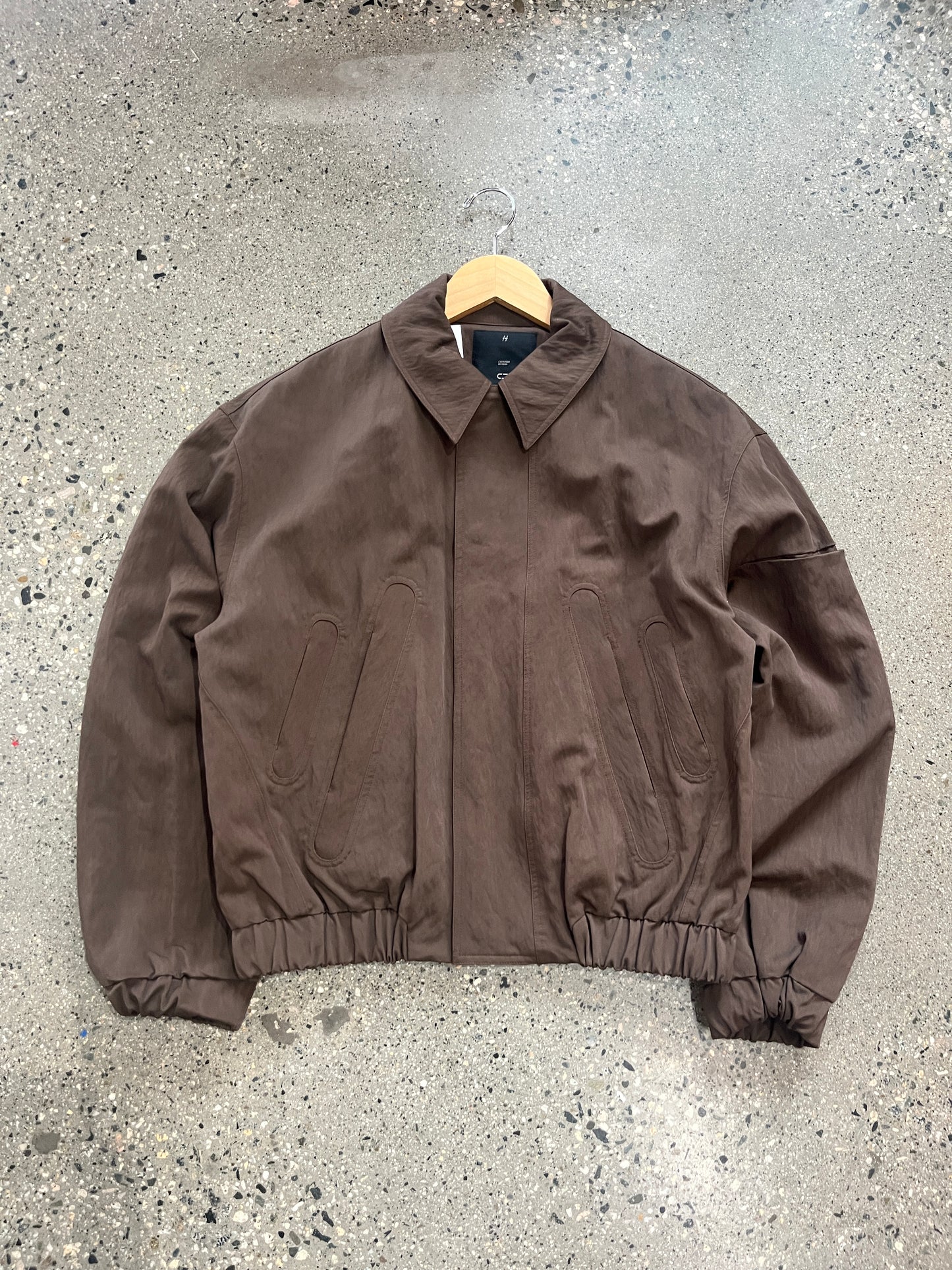 (M) Common Divisor Cropped Brown Jacket