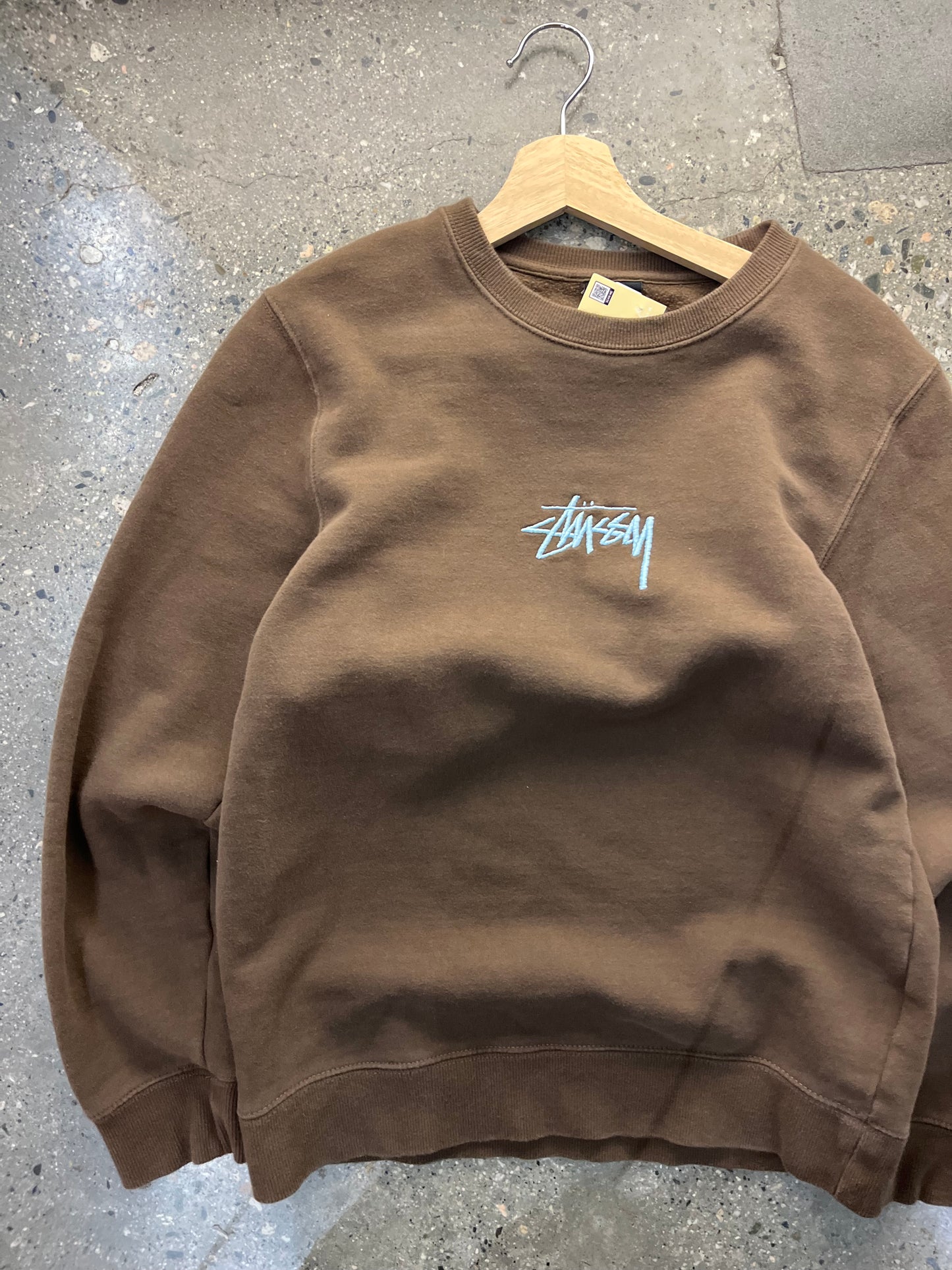 (S) Stussy Brown Script Crewneck