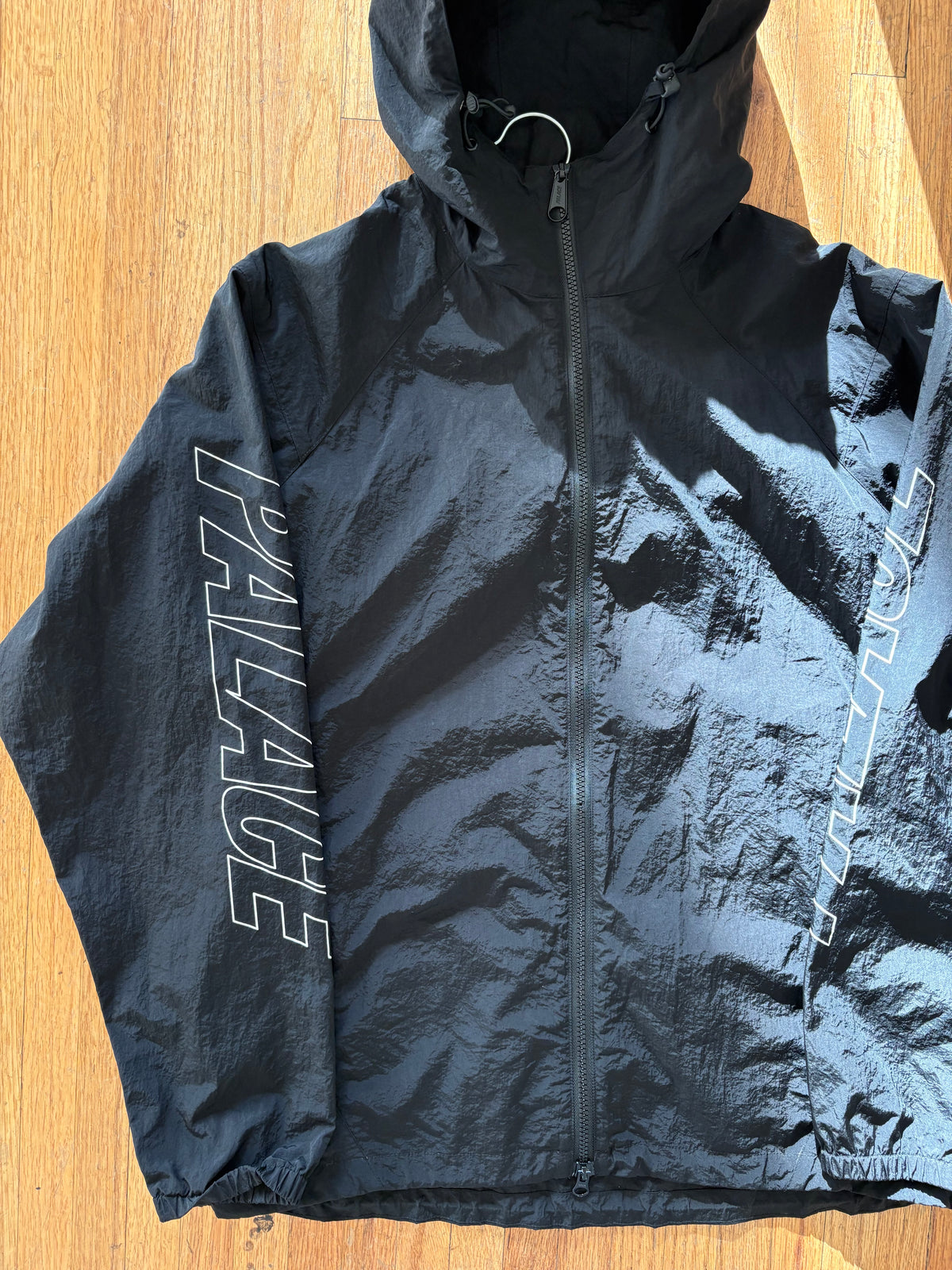 (L) Palace Black Windbreaker