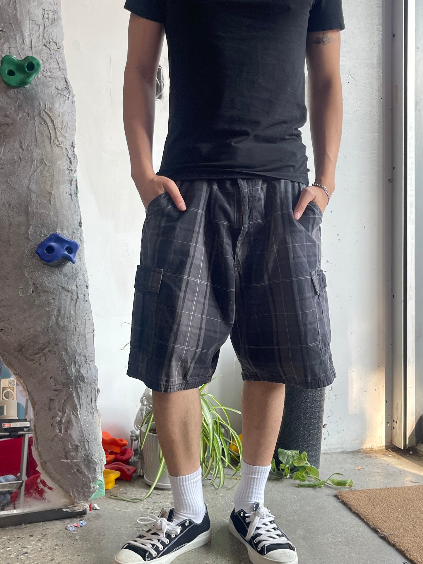 38W Baggy Plaid Shorts