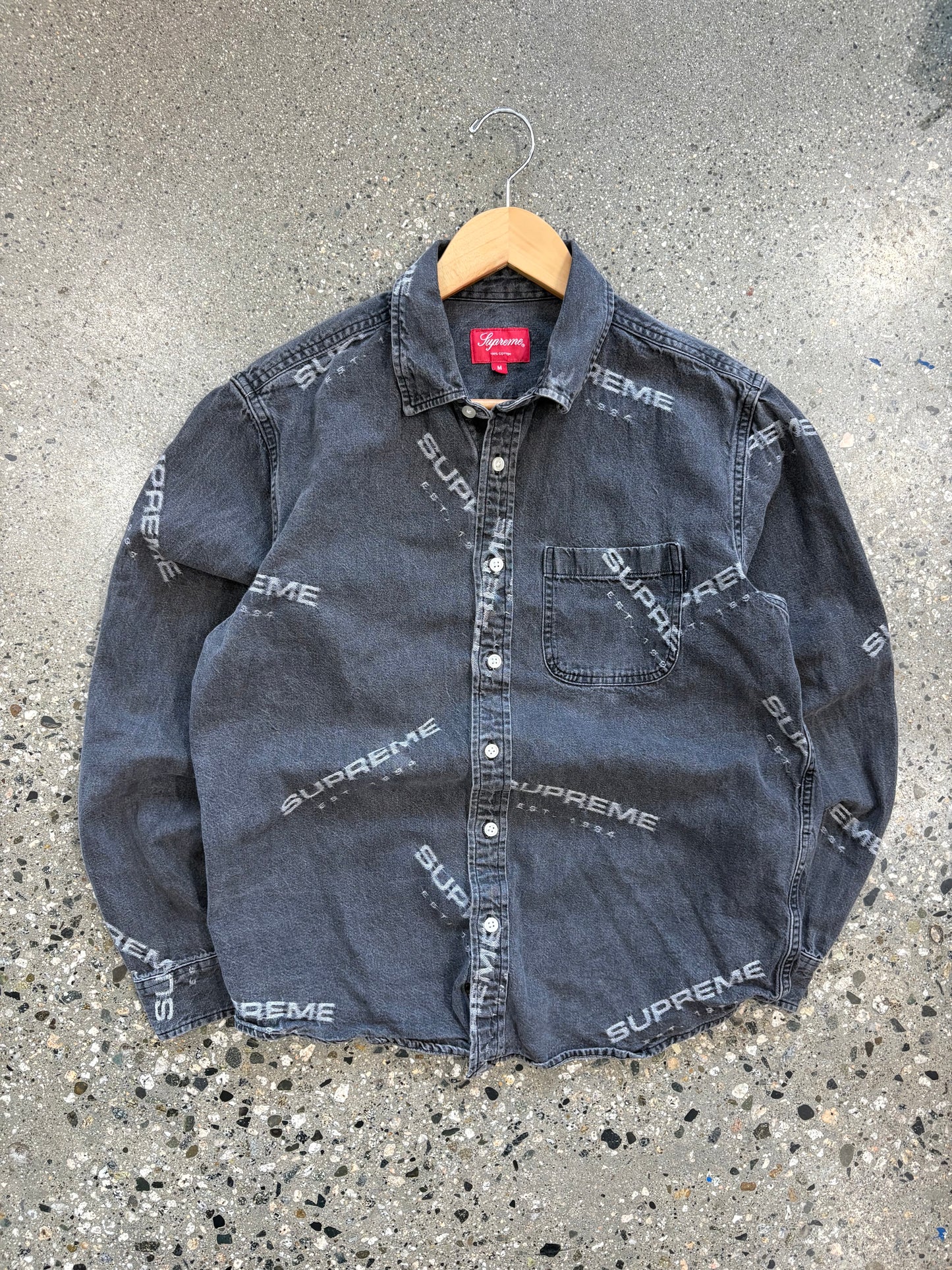 (S) Supreme Script Button up