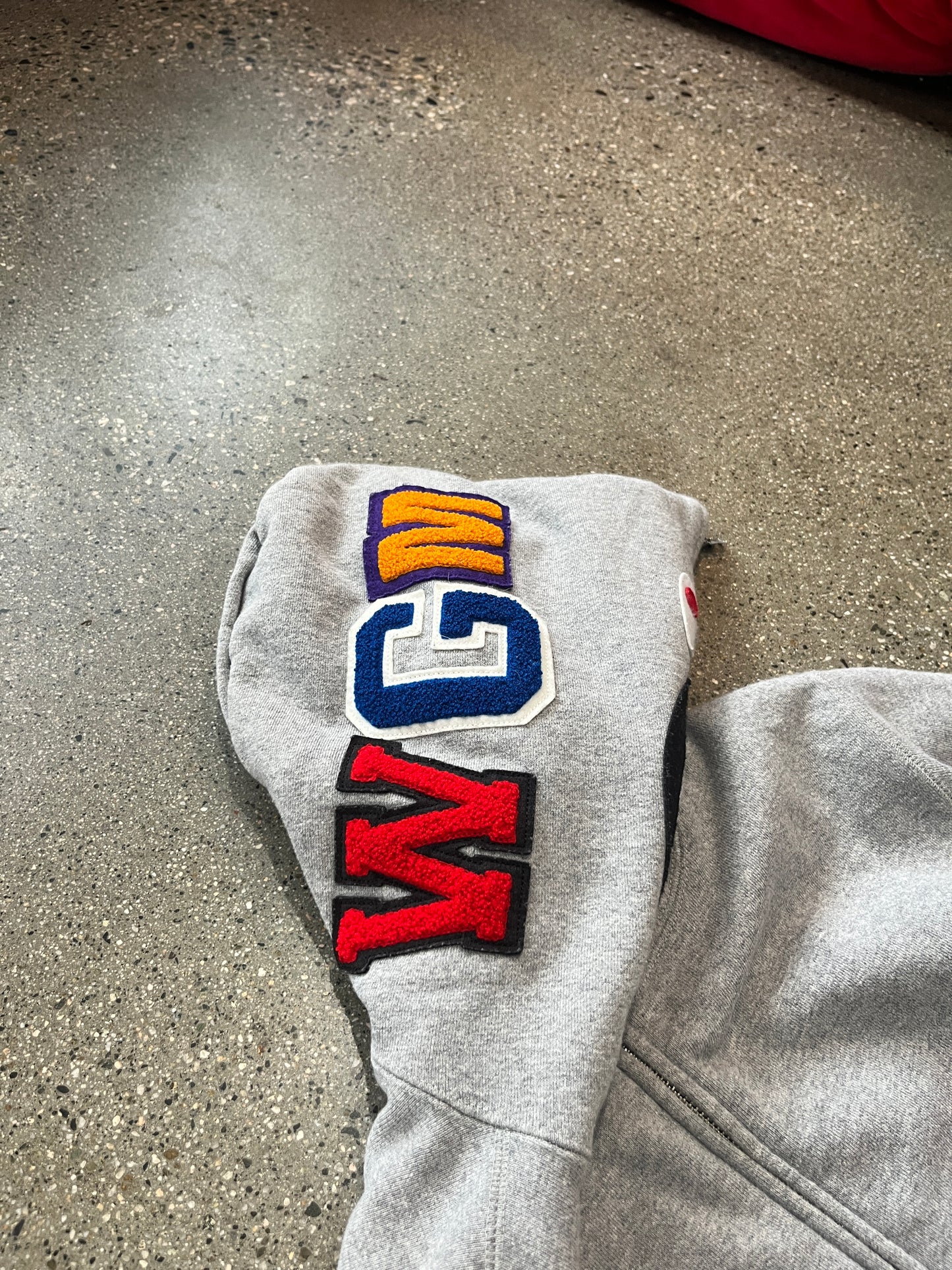 (S) Bape Grey Full Zip Hoodie