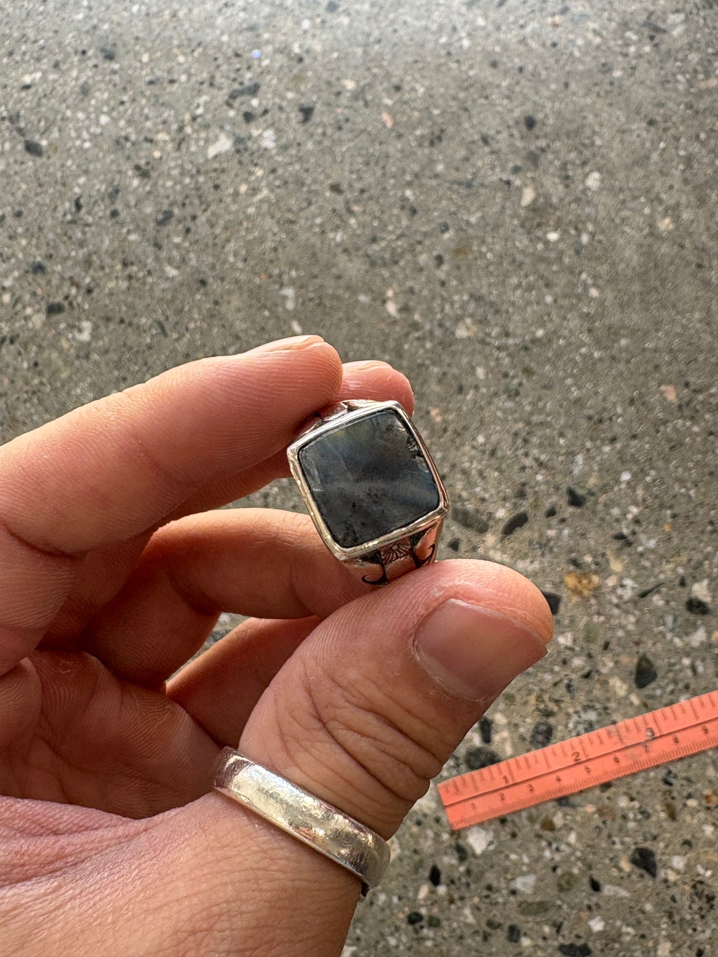 (Sz11) Silver .925 Maple Blue Pietersite