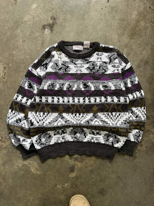 (M) 80’s Pattern Knit