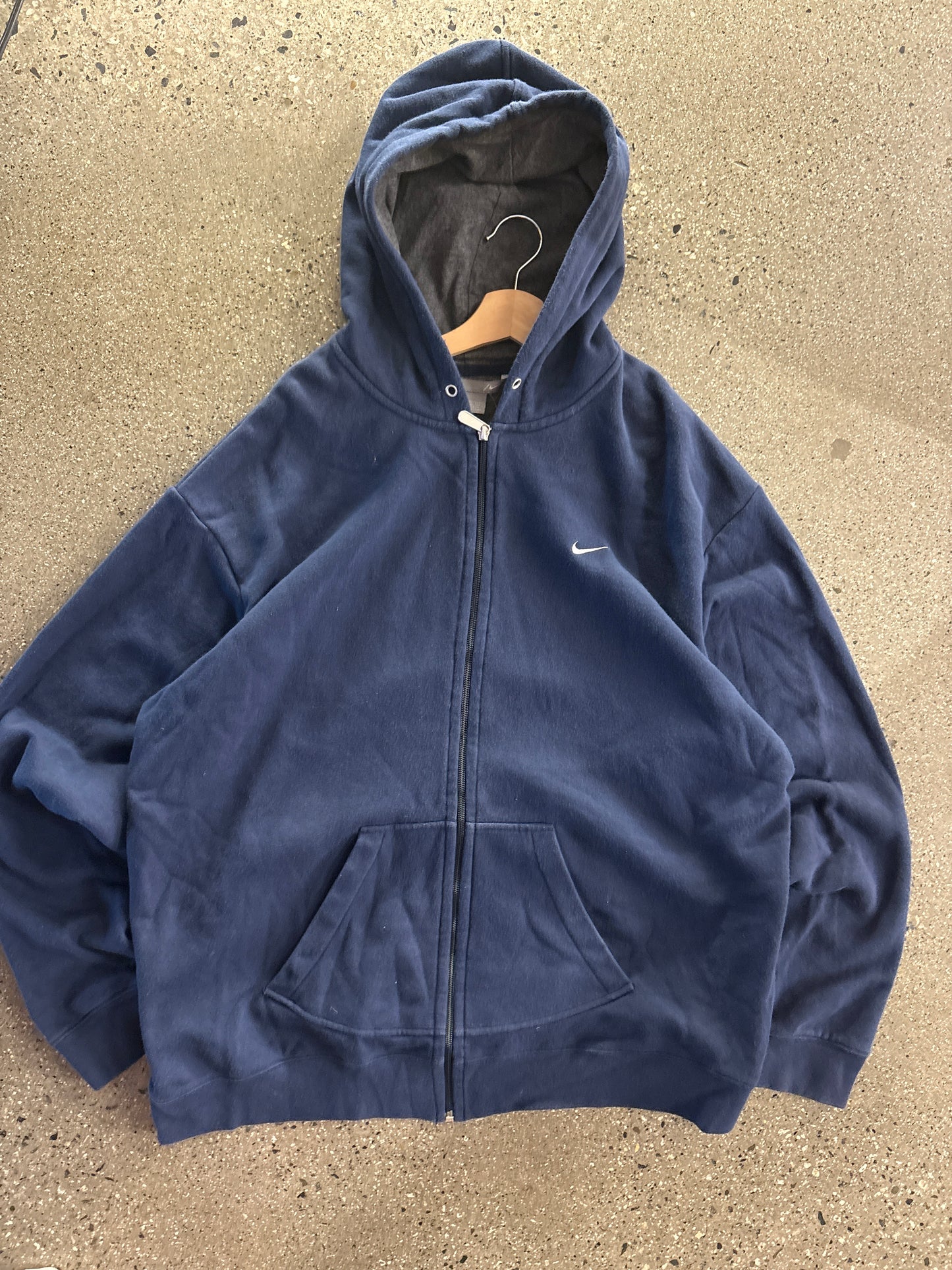 (2X) Navy Nike Zip Hoodie