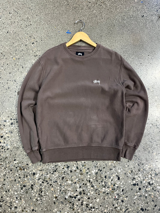 (S) Stussy Brown Script Crewneck