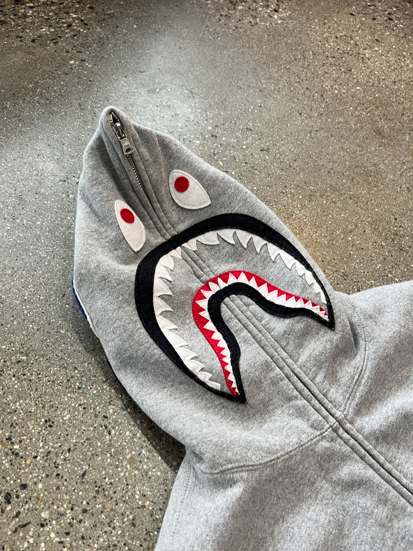 (S) Bape Grey Full Zip Hoodie