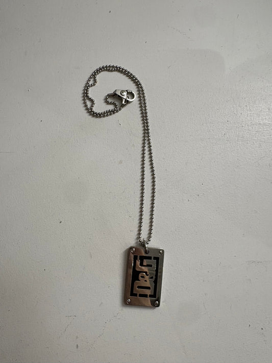 (12”) D&G Stainless Silver Dog Pendant + Ball Chain