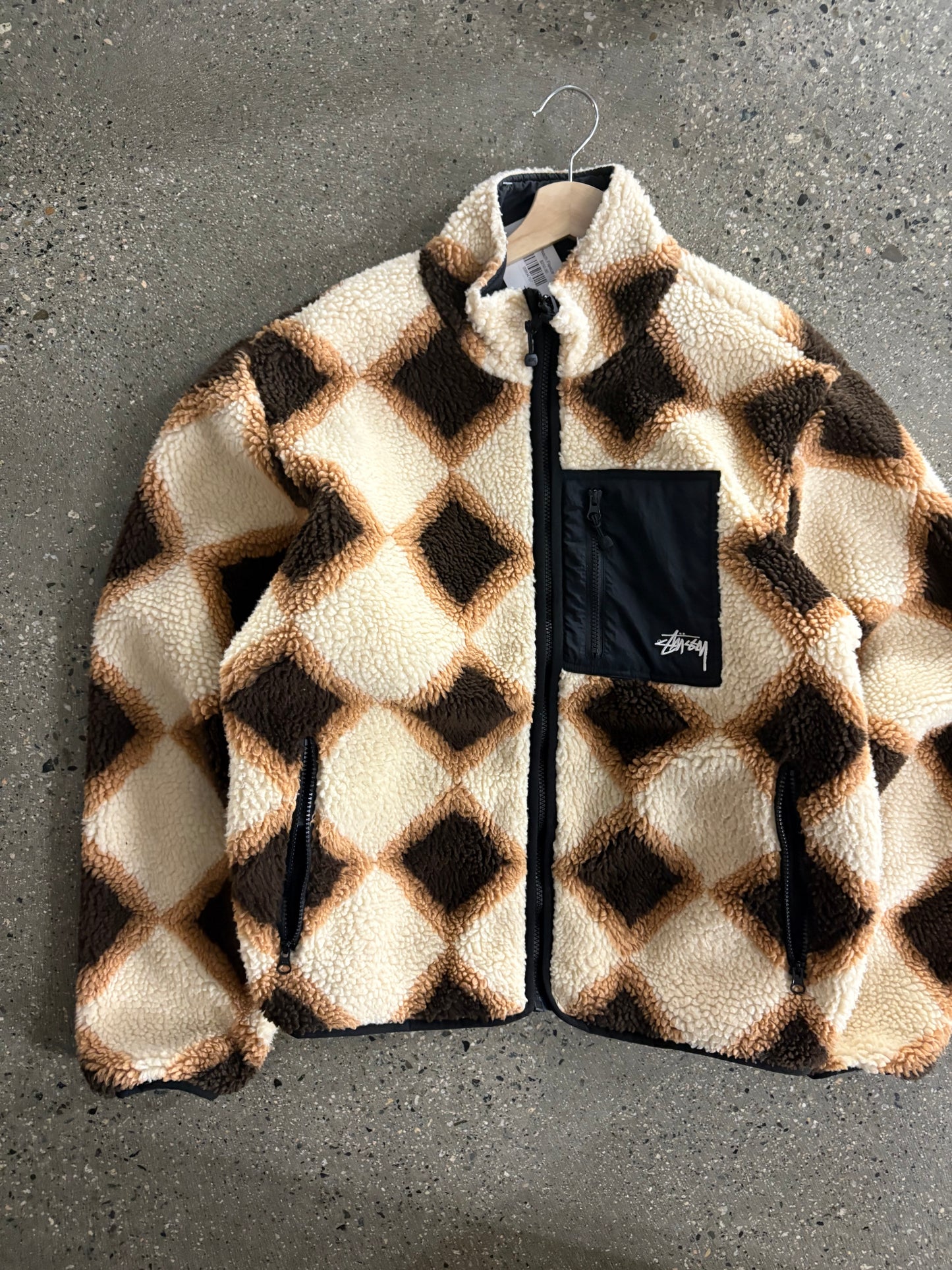 (L) Stussy Peach Fleece Reversible