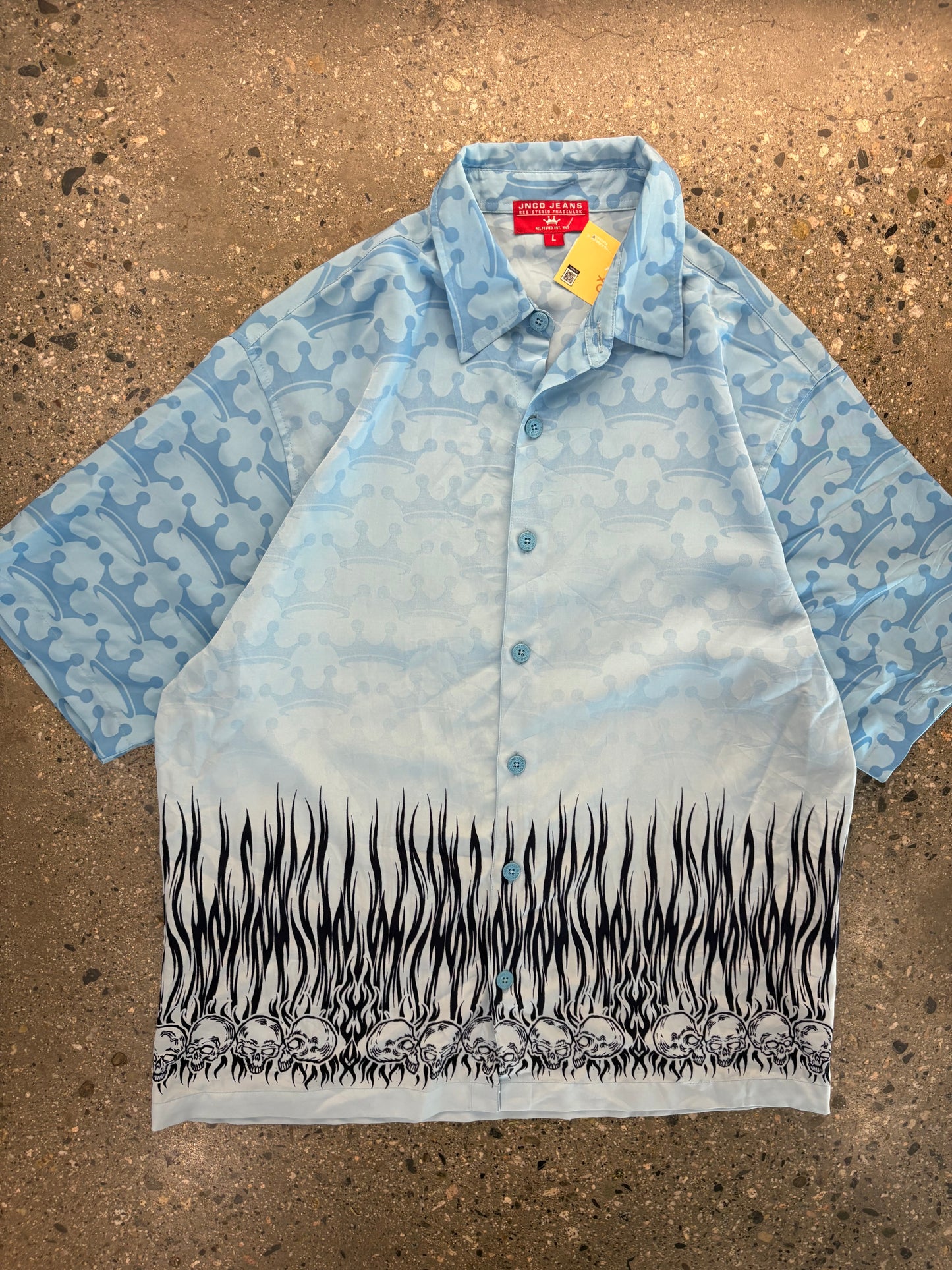 (L/XL) JNCO Flame Button up