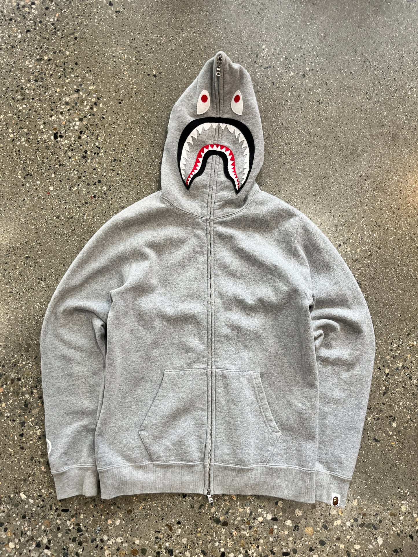 (S) Bape Grey Full Zip Hoodie