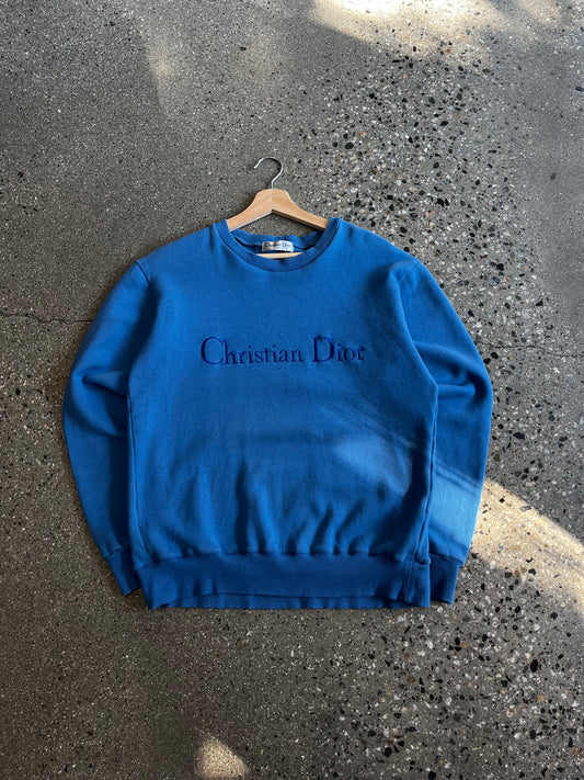 (Medium) Vintage Blue Christian Dior Crew