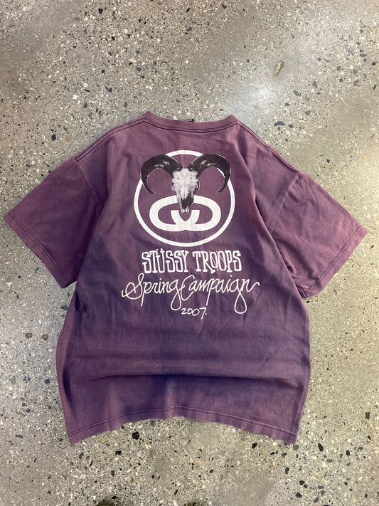(M/L) Late 2000s Stussy Troops Doublesided