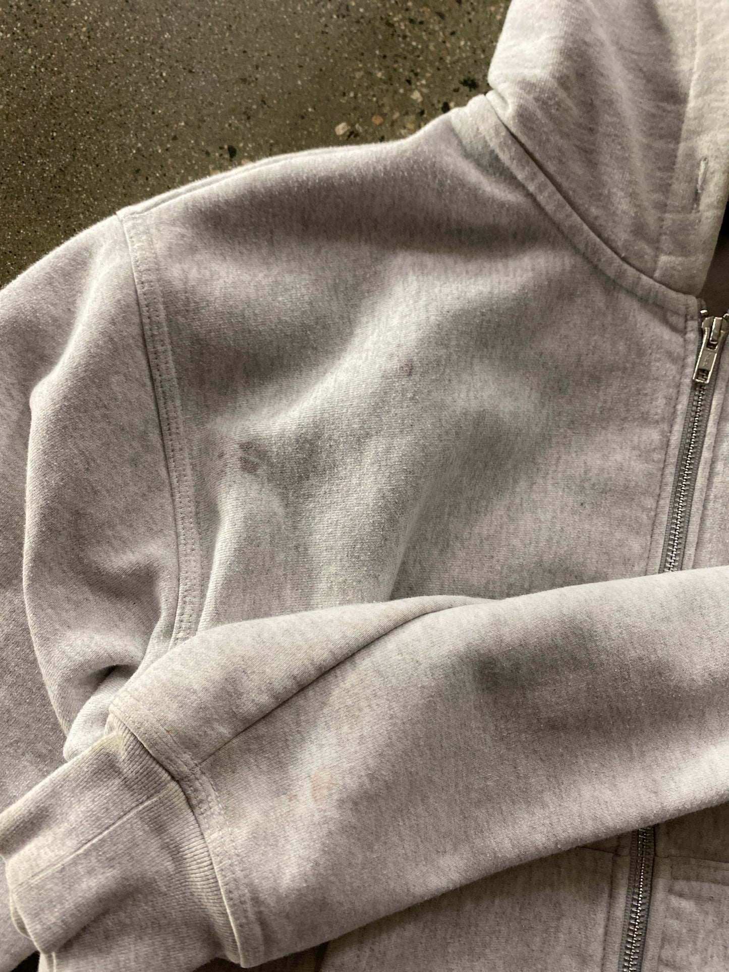 (S) Stussy Thick Zip Up Grey