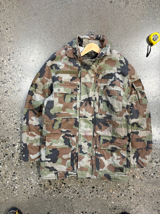 (XL) Vintage 90s Stussy Military Jacket