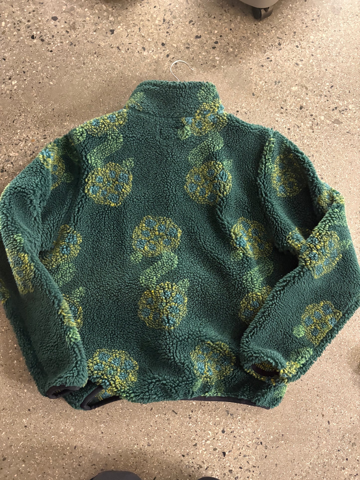 (M) Stussy Green Fleece
