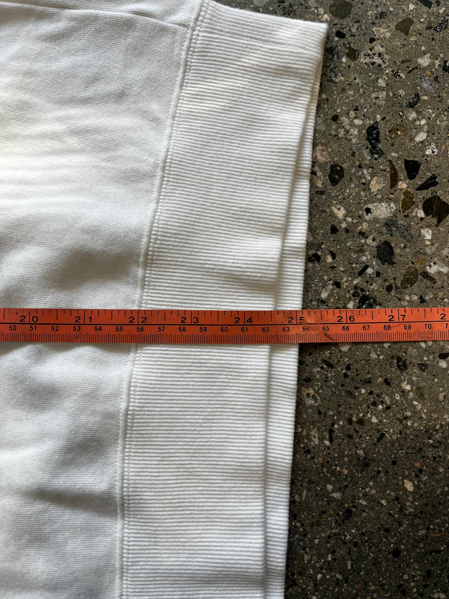 (Medium) 90s white YSL crewneck rainbow script