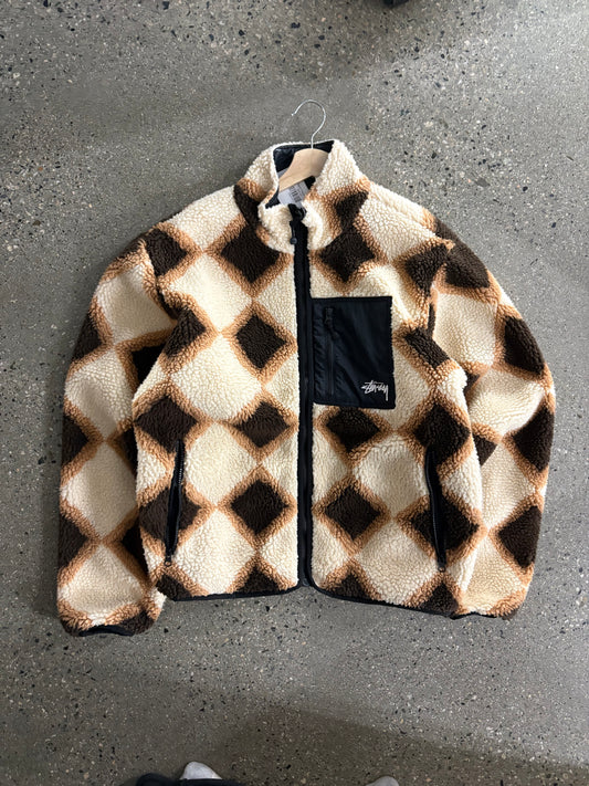 (L) Stussy Peach Fleece Reversible