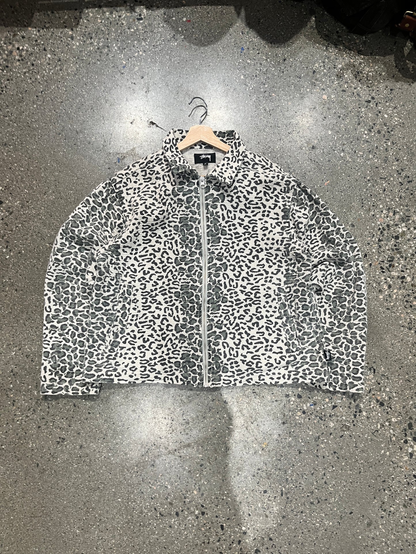 (M) Stussy Leopard Mesh Jacket