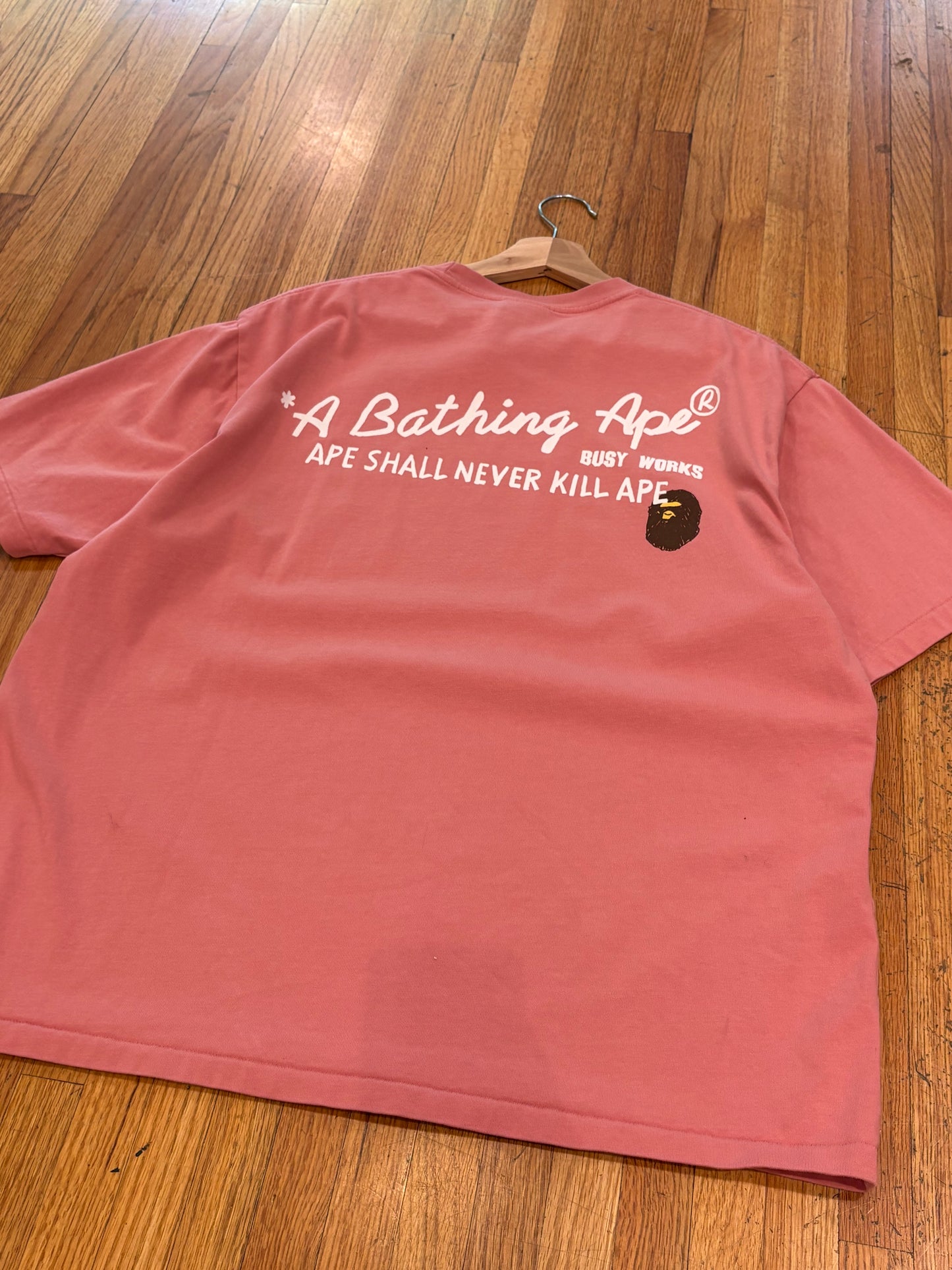 (L) Pink Bape Tee