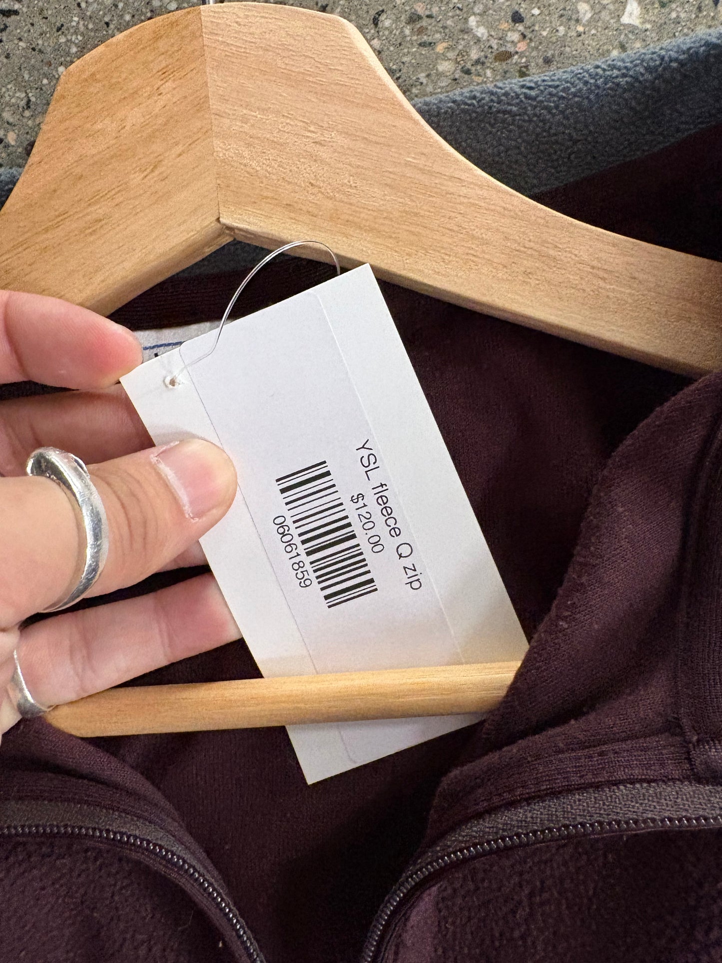 (S/M) 90s YSL fleece Q zip