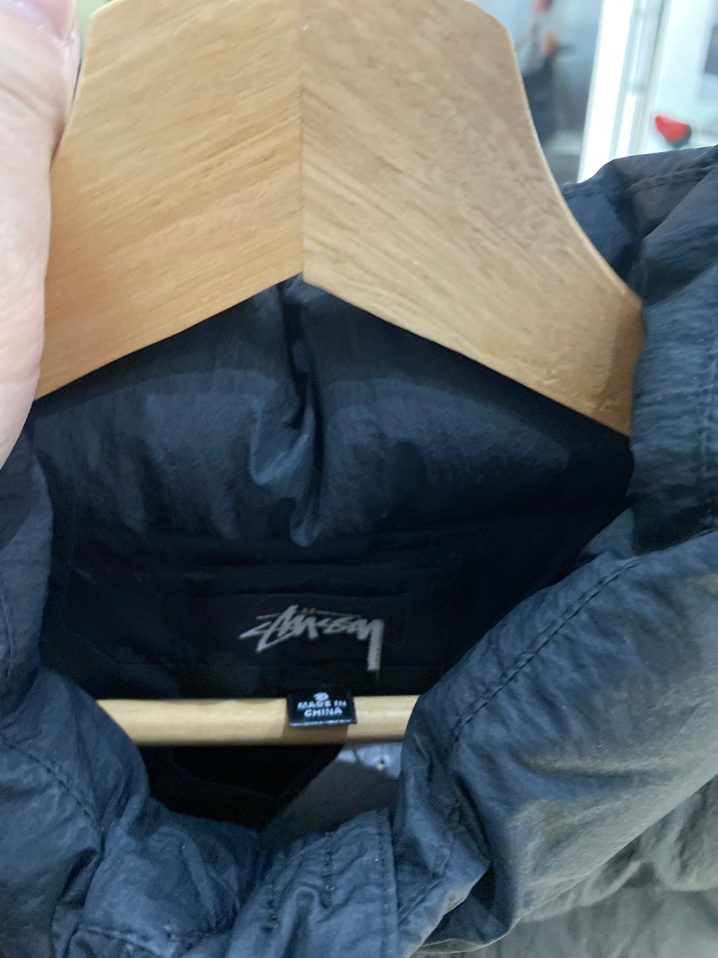 (S) Stussy Ripstop Puffer Black