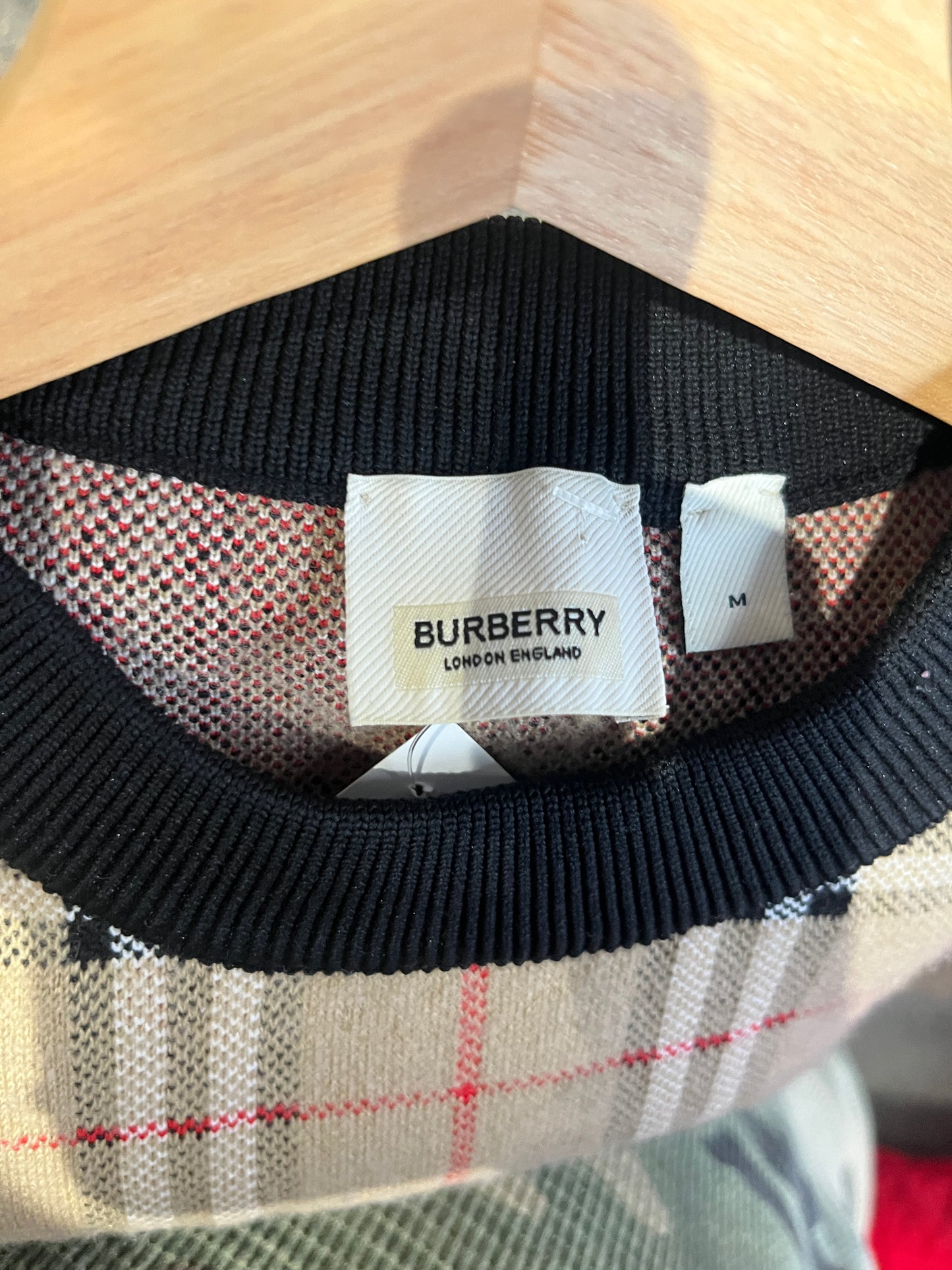 (S) Burberry Multi Color Novacheck Knit