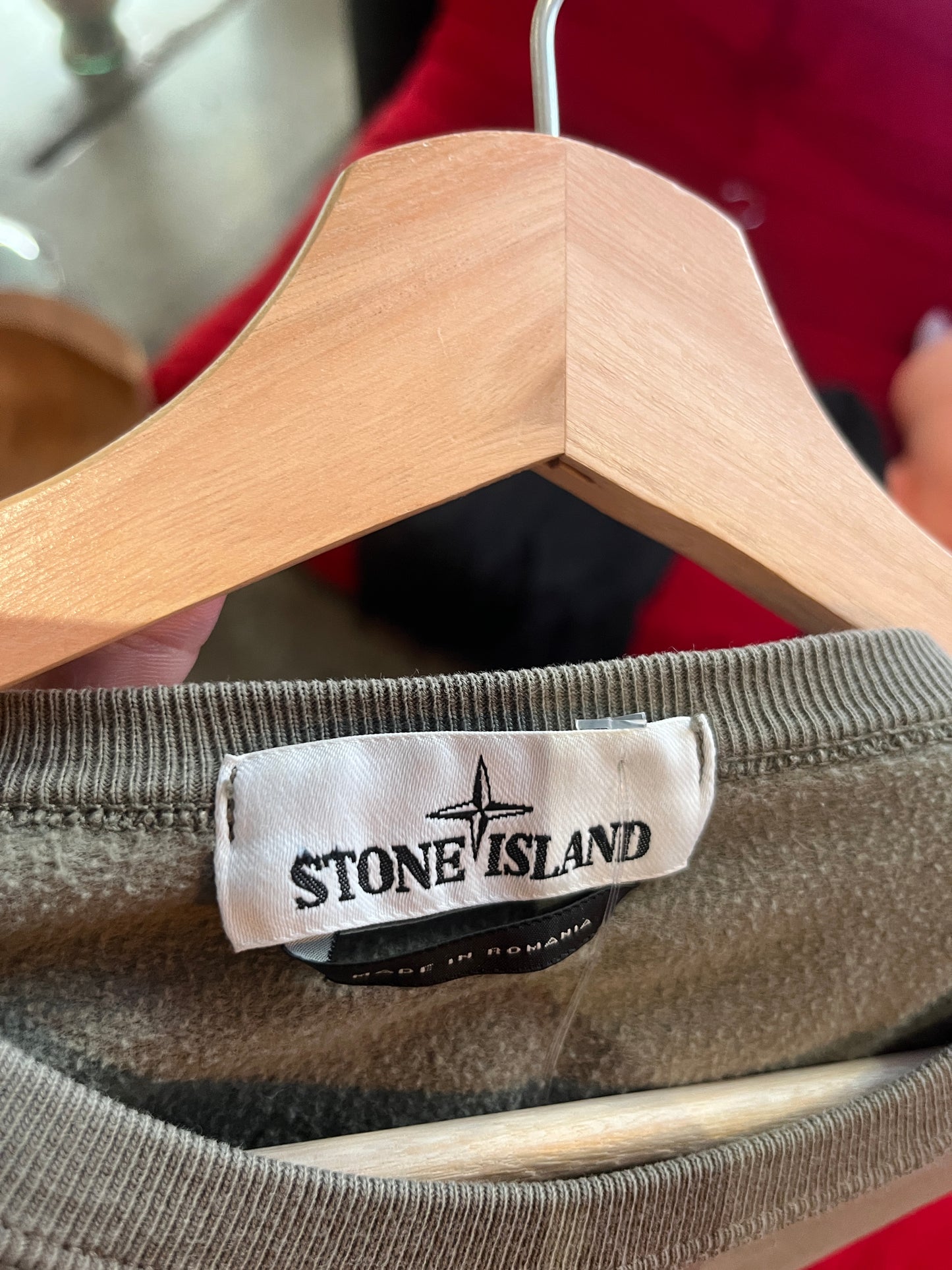 (L/XL) Stone Island Sage Green Crewneck