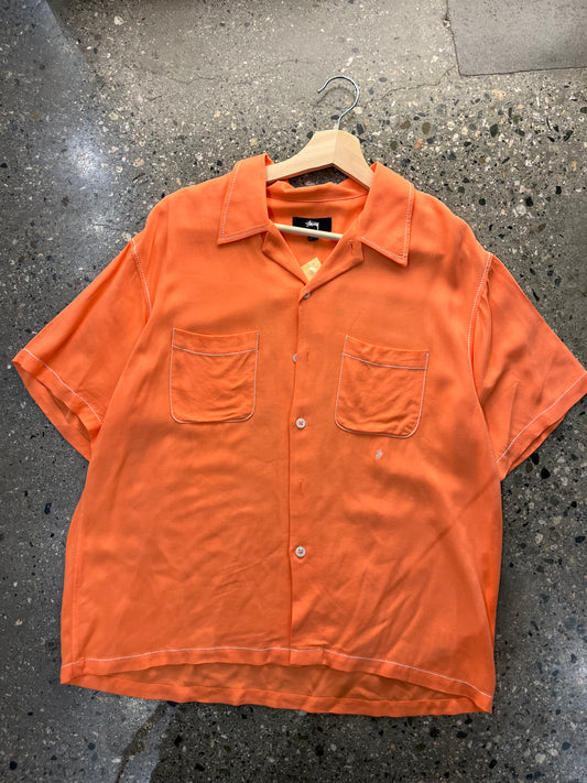 (S) Stussy Peach Light Button Up