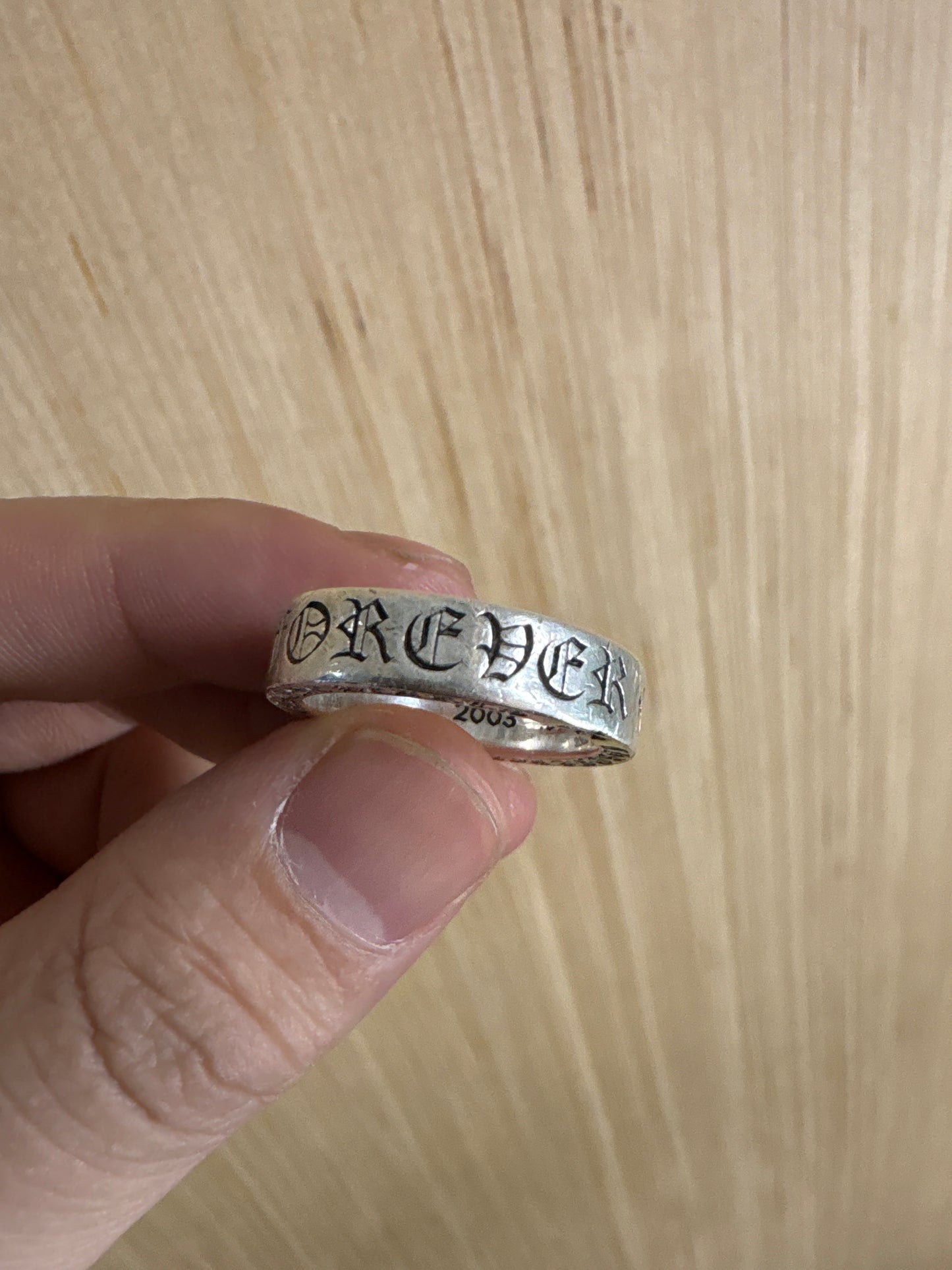 (8.5) .925 Chrome Forever Ring
